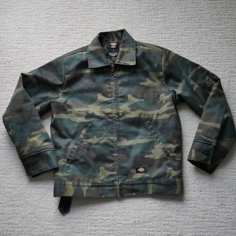 Dickies Icons Eisenhower Jacket Mens Medium Camo Insulated Workwear TJ15HSC